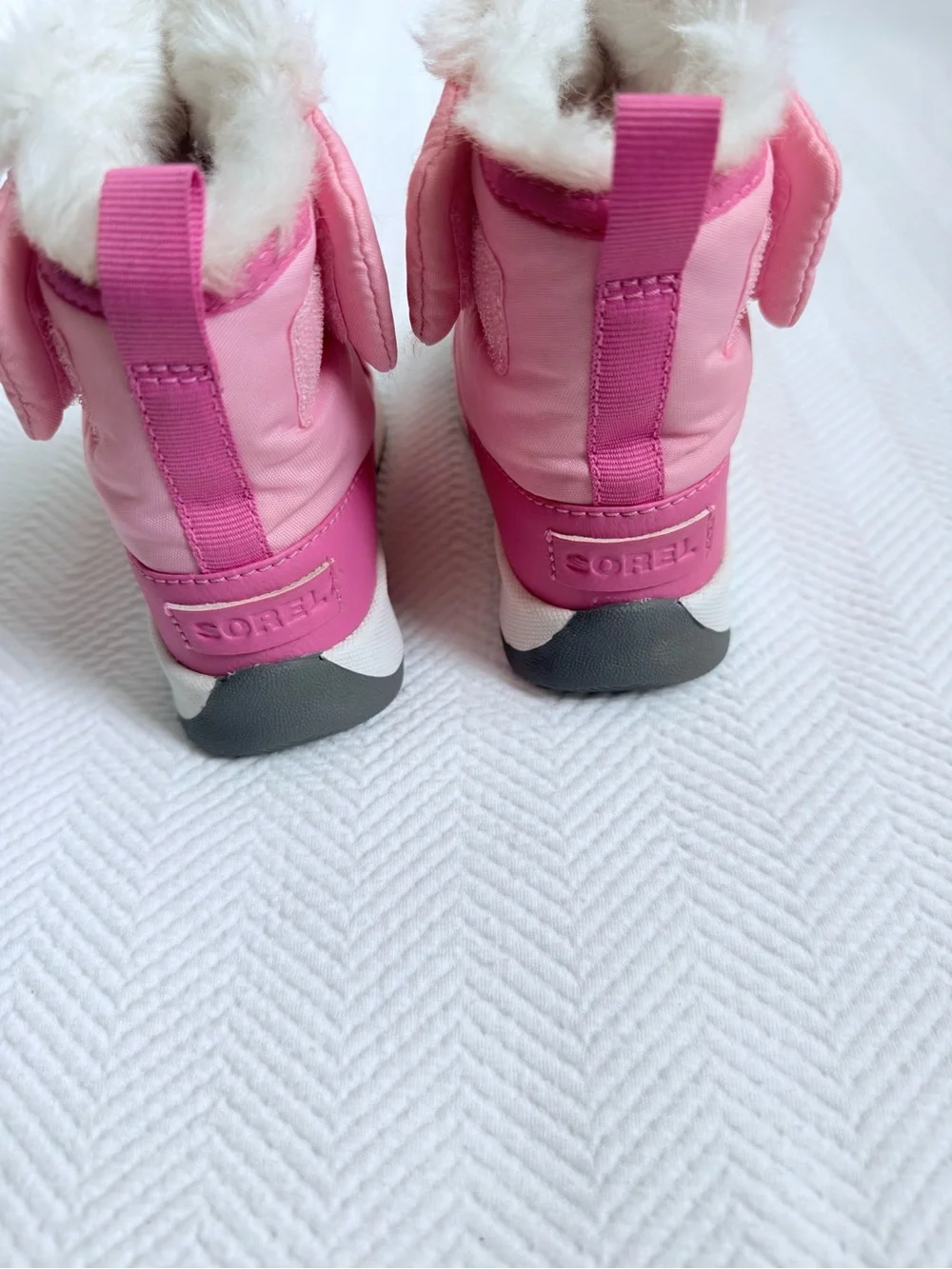 Sorel Kids' Whitney II Faux Fur Lined Waterproof Snow Boot in Pink, Size 10